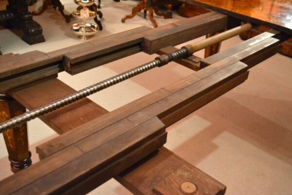00626-Stunning-Bespoke-Handmade-14ft-Marquetry-Burr-Walnut-Dining-Table-15