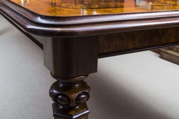 06703-Stunning-Bespoke-Handmade-10ft-Burr-Walnut-&-Marquetry-Dining-Table-15
