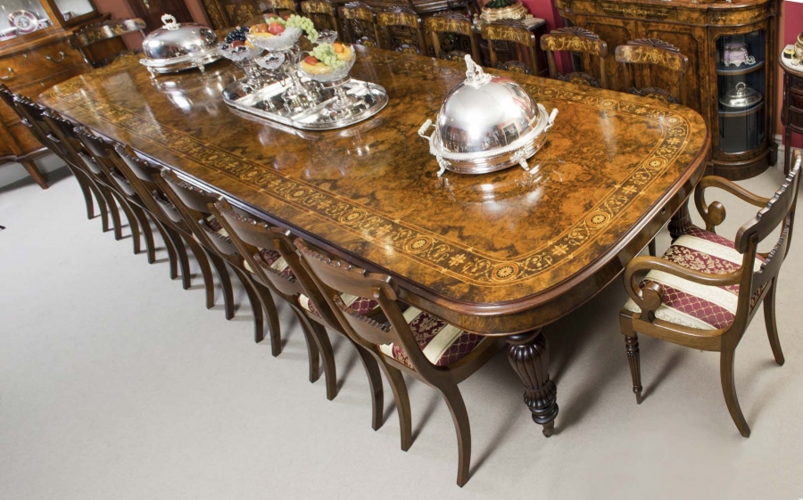 Bespoke Handmade 17ft Marquetry Burr, Huge Round Table