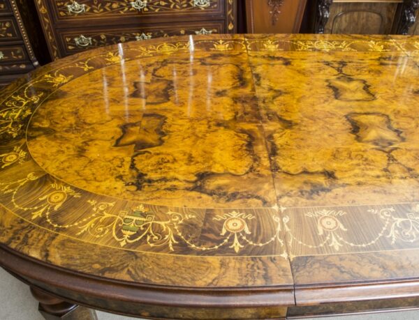00059-Stunning-Bespoke-Handmade-Burr-Walnut-10ft-Oval-Marquetry-Dining-Table-10