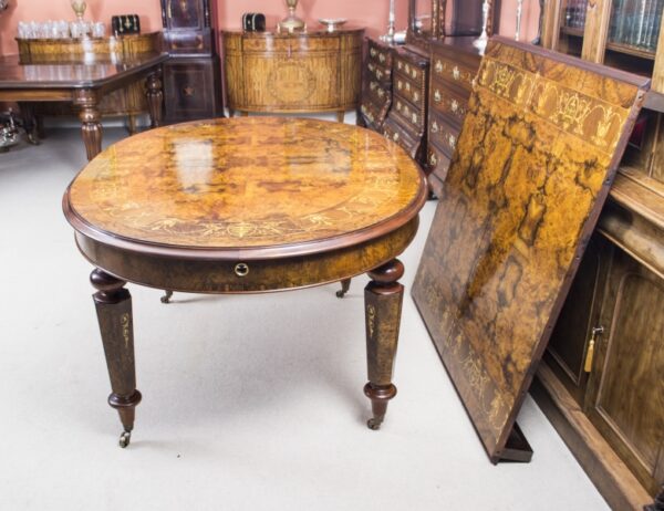 00059-Stunning-Bespoke-Handmade-Burr-Walnut-10ft-Oval-Marquetry-Dining-Table-14