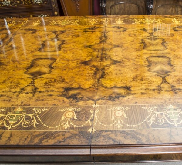 00059-Stunning-Bespoke-Handmade-Burr-Walnut-10ft-Oval-Marquetry-Dining-Table-9