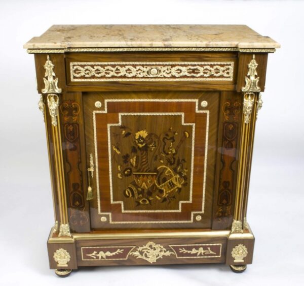 02939-Stunning-Bespoke-Handmade-Victorian-Walnut-&-Mahogany-Marquetry-Cabinet-2