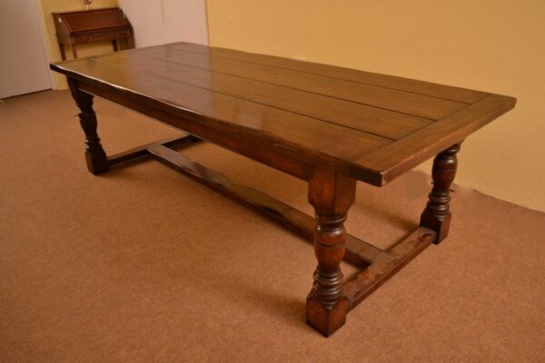 03869a-Bespoke-Solid-Oak-Refectory-Dining-Table-&-10-Chairs-13